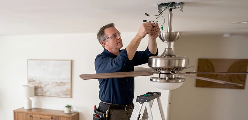 Ceiling Fan Light and Switch Repair in Urbandale
