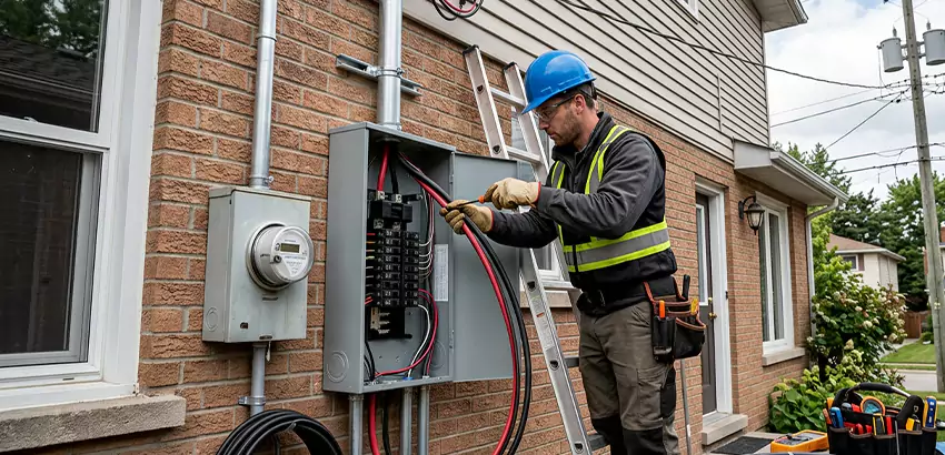 Outdoor Subpanel Installation in Urbandale